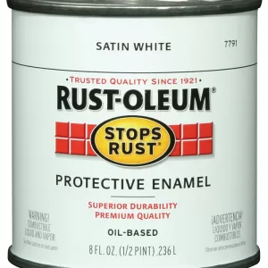 WHITE SATIN ENAM 1/2PT