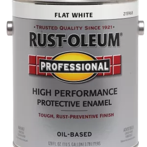 WHITE FLAT METAL OIL GAL