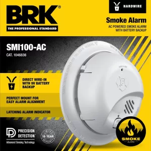 WIRED SMOKE ALARM AC/DC