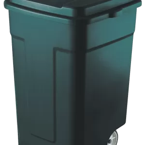 TRASH CAN GREEN WHEELED 50G