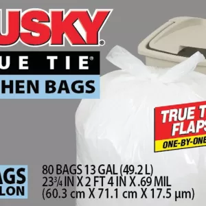KITCHEN TRASH BAG 13G 80PC