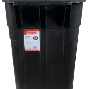 TRASH CAN BLACK WHEELED 34G