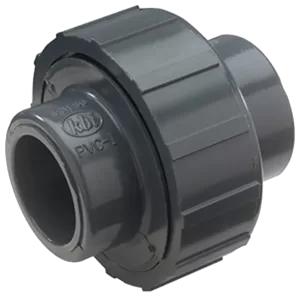 UNION: 1" PVC SCH80 GRAY