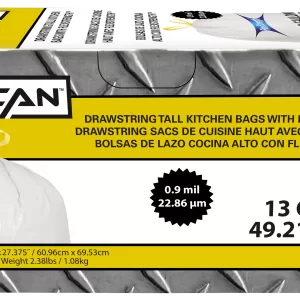 KITCHEN TRASH BAG 13G 50PC