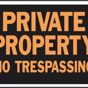 PRIVATE PROPERTY HYGLO SIGN