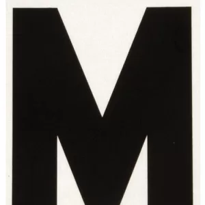 REFLECTIVE VINYL LETTER M 3"