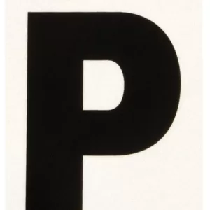 REFLECTIVE VINYL LETTER P 3"