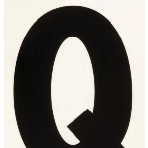 REFLECTIVE VINYL LETTER Q 3"