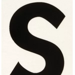 REFLECTIVE VINYL LETTER S 3"