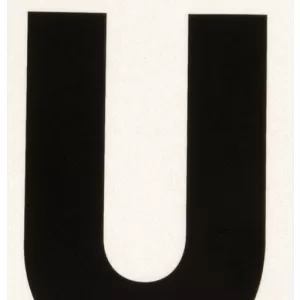 REFLECTIVE VINYL LETTER U 3"