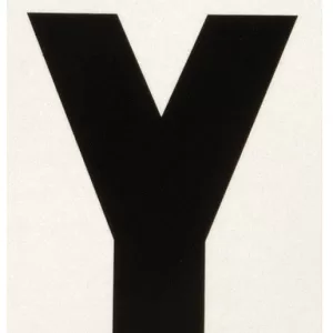 REFLECTIVE VINYL LETTER Y 3"