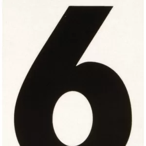 REFLECTIVE VINYL NUMBER 6 3"