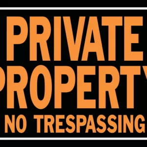 PRIVATE PROPERTY ALUM SIGN