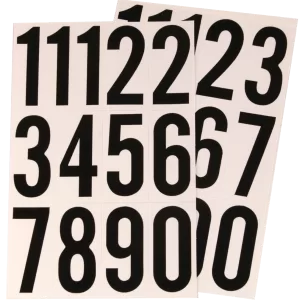 SELFADHISIVE VNYL NUMBERS 3"