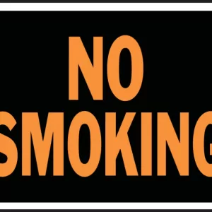 NO SMOKING HYGLO SIGN