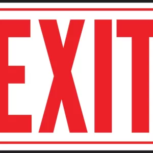 EXIT SIGN ALUM SIGN