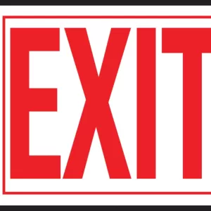 EXIT SIGN LETTER GLOW 6"