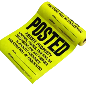 PRIVATE PROP SIGN 100 ROLL