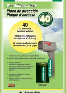 ADDRESS PLAQUE REF GREEN