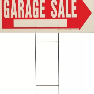 GARAGE SALE RED/W LAWN SIGN