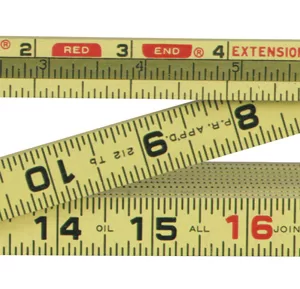 WOODEN FOLDING RULER 6'