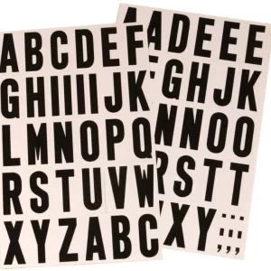 LETTER SET 2" BLACK/WHITE