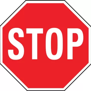 STOP ALUM HIGHWAY SIGN
