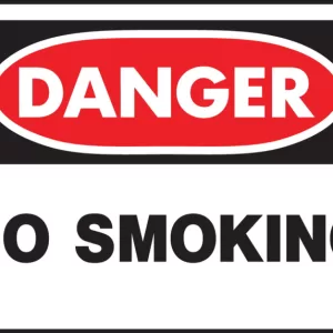 DANGER NO SMOKE OSHA SIGN