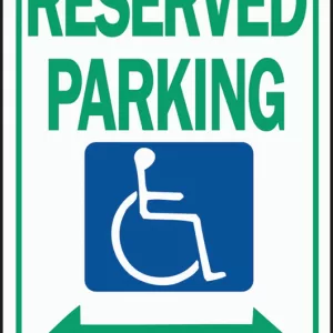 PARK RESERVE HANDICAP SIGN