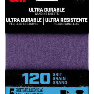 SANDING SHEET 5-1/2" 120G 5P