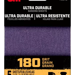 SANDING SHEET 3X3 180G CO 5P