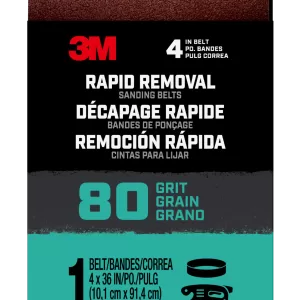 SANDING BELT 3X18 80 GRIT