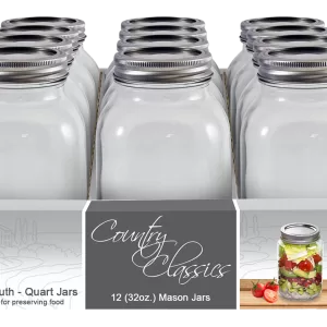 CANNING JARS REG QUART 12PC