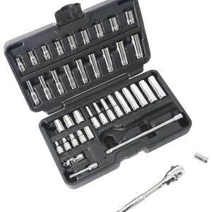 SOCKET SET SAE/MET 40PC 1/4D