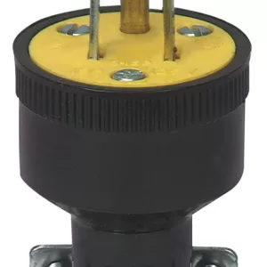 MALE PLUG END 5-15P BLACK