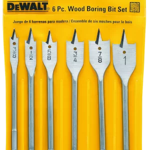 WOOD SPADE BIT SET 6 PC