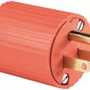 MALE PLUG END 5-15P ORANGE