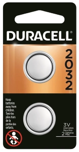 BATTERY CR2032 DURACELL 2PK