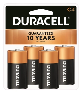 BATTERY C DURACELL 4PK