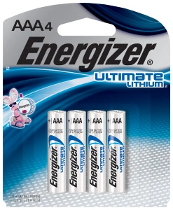 BATTERY AAA ENERGZR LITH 4PK