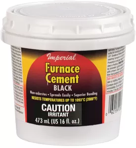 FURNACE CEMENT BLACK, 16OZ