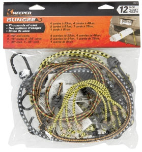 BUNGEE CORD ASSORTED 12PK