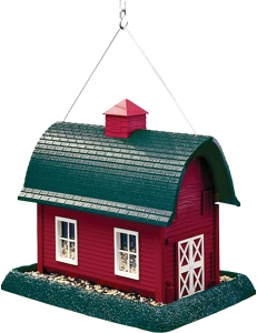 BIRD FEEDER, LARGE RED BARN