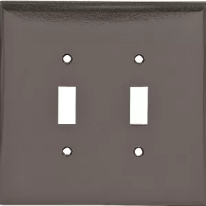 SWITCH PLATE BROWN 2G JUMBO