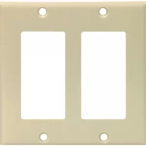 ROCKER/GFCI PLATE IVORY 2G