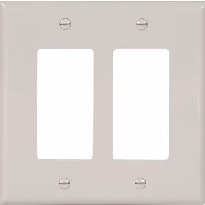 ROCKER/GFCI PLATE WHT 2G UN