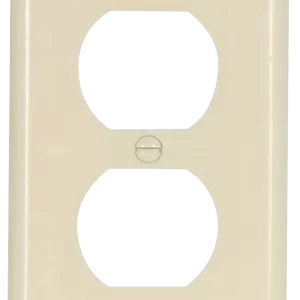 RECEPTACLE PLATE ALMOND 1G
