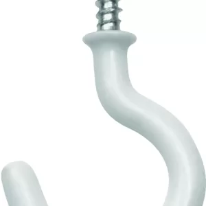 CUP HOOK WHITE VINYL 7/8"