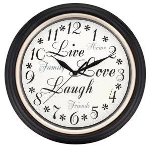 WALL CLOCK 12" "LIVE/LOVE"