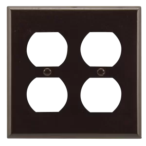 RECEPTACLE PLATE BROWN 2G